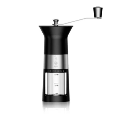 Abbildung von Bialetti Manuelle Kaffeemühle von, Edelstahl, Mattschwarz, Schwarz