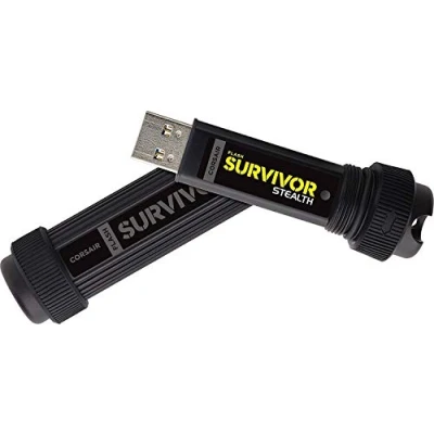 Abbildung von Corsair Flash Survivor Stealth v2 256GB USB Speicherstick (USB 3.0, robust, wasserabweisend) schwarz