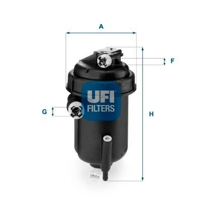 Abbildung von UFI 55.143.00 Kraftstofffilter Filtereinsatz 10 FIAT: Ducato II Platform/Chassis, Van, Minibus
