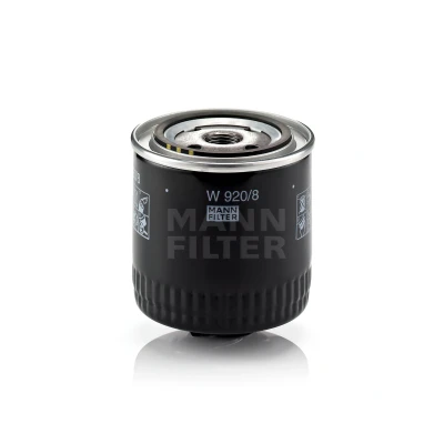 Abbildung von MANN FILTER W 920/8 Ölfilter 3/4 16 UNF mit einem Rücklaufsperrventil Anschraubfilter VOLKSWAGEN: Lupo / 3L, Polo III Hatchback