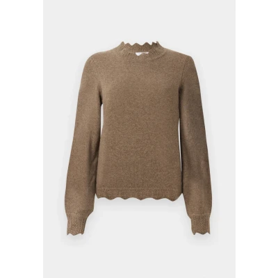 Abbildung von VILA Vinikolina O NECK Strickpullover, Damen, Größe: XS, Brown