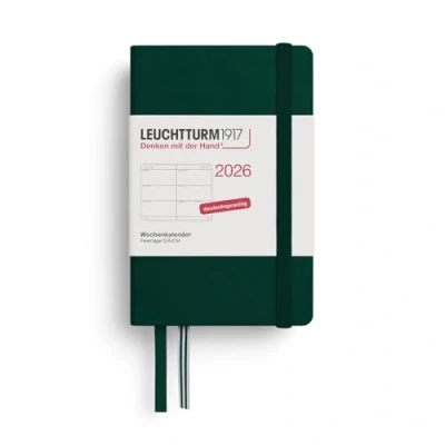 Abbildung von LEUCHTTURM1917 372553 Wochenkalender Mini (A7) 2026, 12 Monate, Forest Green, Deutsch