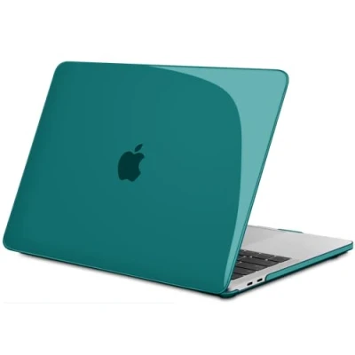 Abbildung von TECOOL Hülle für MacBook Pro 13 Zoll 2017 2022 (M2 M1 A2338/A2289/A2251/A2159/A1989/A1706/A1708), Ultradünne Schutzhülle Hartschale Case, Kristall Tiefblaugrün