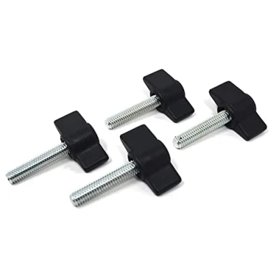 Abbildung von Design61 4x Flügelschraube Kunststoff mit Gewindebolzen Stahl M6 x 18 mm