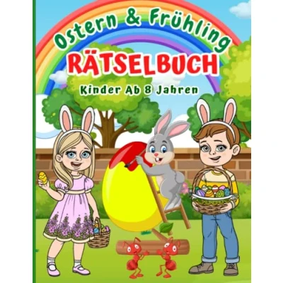 Abbildung von Rätselbuch ab 8 Jahren Ostern und Frühling: Rätselspaß Malen nach Zahlen, Punkt zu Punkt, Fehlersuche, Suchbilder, Labyrinthe, Wortsuchrätsel, Sudoku für Mädchen &amp; Jungen