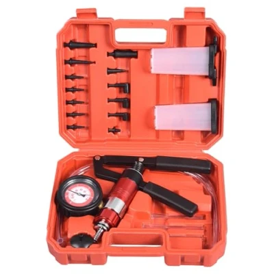 Abbildung von DHA kfz Vakuumpumpe Handpumpe Druckpumpe Bremsenentlüfter Vakuumtester Kit, Auto Unterdruckpumpe Bremsen Entlüften Unterdruck Prüfgerät Tester Motorrad Vakuum Saug und Druck