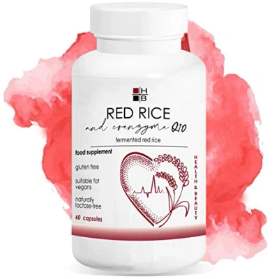 Abbildung von roter Reis und COENZYM Q10 60 Kapseln fermentierter mit VITAMIN Q Italienisches Produkt