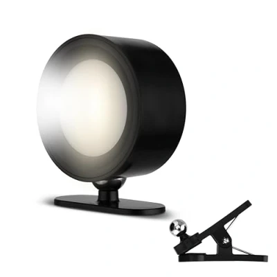 Abbildung von REV Klemmlampe Klemmleuchte mit Akku, LED Wandlampe innen 120lm, dimmbar, 360 dehbar ideal für Flur, Schlaf &amp; Wohnzimmer, schwarz