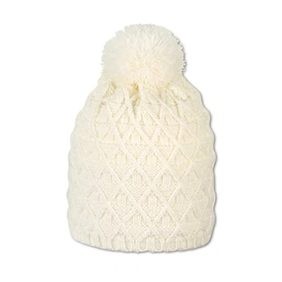 Abbildung von Sterntaler Baby Mädchen Mütze Bommelstrickmütze Raute, beige, 55