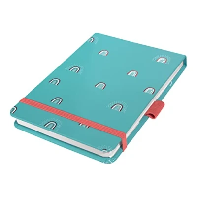 Abbildung von SIGEL JN344 Notizblock Jolie, Rainbow Turquoise, A6+, Dot Lineatur, Hardcover, 79 Blatt, aus nachhaltigem Papier
