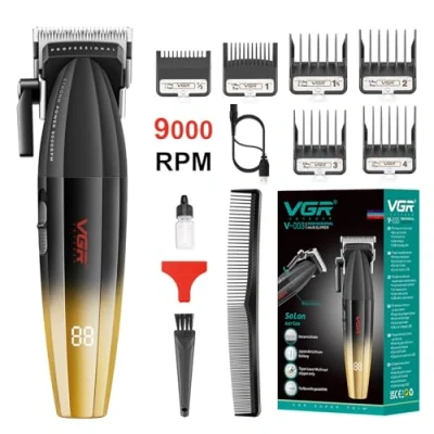 Abbildung von VGR 003 Fresh Fade Haarschneider, Professioneller Haartrimmer, Schnur/Akku Haarschneider mit LED Display