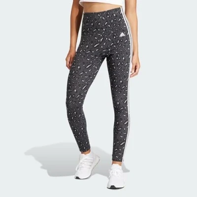Abbildung von adidas Sportswear Essentials Animal Print Leggings Hosen, Damen, Größe: XS, Grey/carbon/black