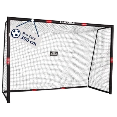 Abbildung von HUDORA Fußballtor Pro Tect großes für Kinder und Erwachsene Schaumstoff ummanteltes mit Netz Hochwertige Outdoor Torwand Aufprallschutz