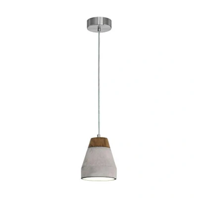 Abbildung von EGLO Pendelleuchte Tarega, 1 flammige Hängeleuchte, Esszimmerlampe mit Lampenschirm aus Holz und Beton, E27 Fassung, Ø 150 mm