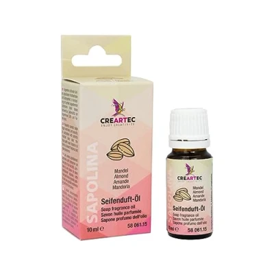 Abbildung von Artidee CREARTEC Natürliches Seifenduftöl Duftnote: Mandel Seifenaroma zur Herstellung von individuell duftenden Seifen, Badekugeln, UVM. Vegan 10 ml Made in Germany