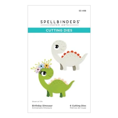 Abbildung von Spellbinders Dinosaurier Stanzschablonen aus der Monster Birthday Collection, Metall, One