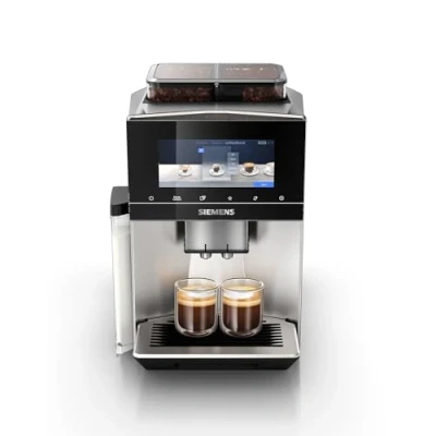 Abbildung von Siemens Kaffeevollautomat EQ900 TQ907D03, App Steuerung, Full Touch Display, Barista Modus, Geräuschreduzierung, bis zu 10 Profile, automatische Dampfreinigung, 2 Bohnenbehälter, 1500 W, edelstahl