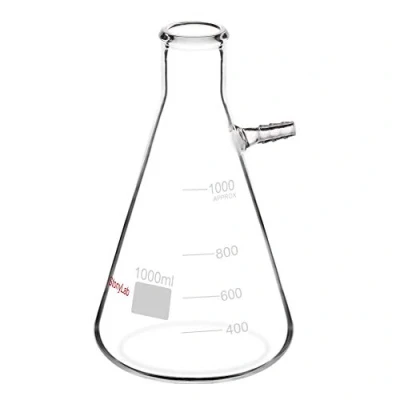 Abbildung von stonylab 1000ml Filterung Fläschchen, Borosilikatglas Glass Filtering Flask, Fläschchen mit Tubulation