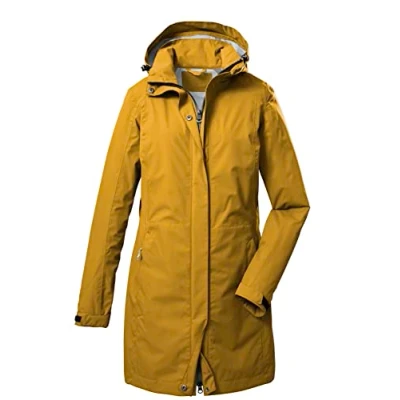 Abbildung von Killtec Damen KOS 93 WMN PRK 2 1/2 Lagen Funktionsparka/Parka mit abzippbarer Kapuze, dunkelgelb, 38