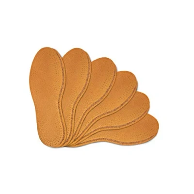 Abbildung von 6 Paar Schuheinlagen Set Kaps Leather Cork, Aus Hochwertigem Natürlichem Leder und Kork, Elegant Bequem (Herren / 8 UK 42 EUR)