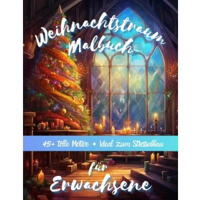 Abbildung von Weihnachtstraum Weihnachten Malbuch für Erwachsene mit 45+ wundervoll gestalteten Motiven: ideales Weihnachtsmalbuch den Stressabbau