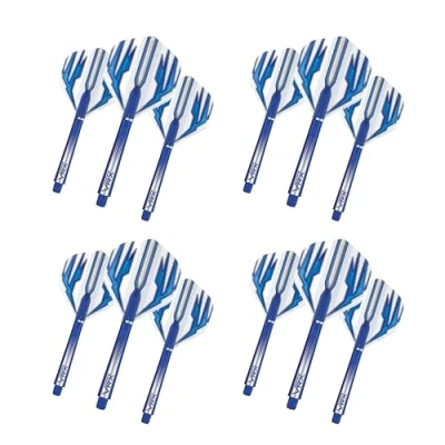 Abbildung von RED DRAGON Dart Flight and Schäfte Kombi Blau 4 Sätze Standardflüge und Medium VRX pro Packung