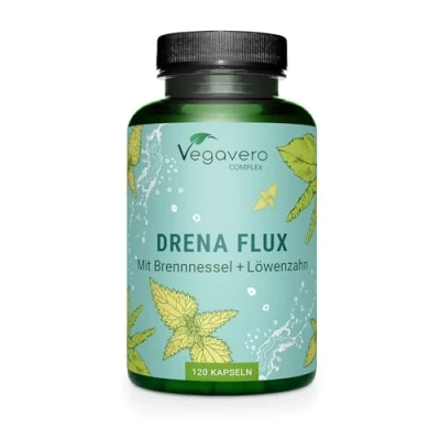 Abbildung von Brennnessel Komplex Vegavero® 100% PFLANZLICH Mit Extrakten aus Birke, Löwenzahn &amp; Alternative zu Entwässerungstabletten 120 Kapseln VEGAN