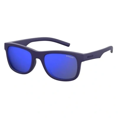 Abbildung von Polaroid Unisex Kinder Pld 8020/S Jy Ciw 46 Sonnenbrille, Blau (Rubber Bluette/Grey), EU
