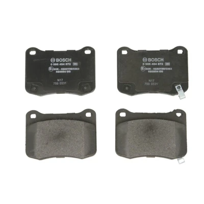 Abbildung von BOSCH 0 986 494 872 Bremsbelagsatz Low Metallic mit akustischer Verschleißwarnung Anti Quietsch Blech LEXUS: IS 2
