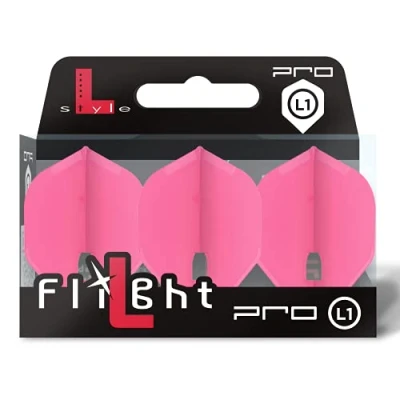 Abbildung von 1 SET L STYLE CHAMPAGNE DART FLIGHTS STANDARD HOT PINK