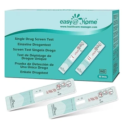Abbildung von 10 x Drogentest Schnelltest Urin Kokain Cocain: Easy@Home Drogenschnelltest Urintest Drogentests Teststreifen, hohe Sensitivität Cut off: 300 ng/ml