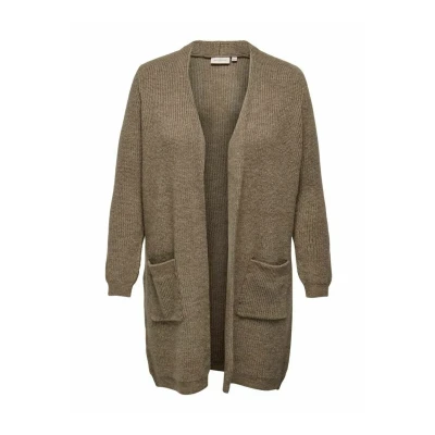 Abbildung von ONLY Carmakoma Carjade LS NOOS Strickjacke, Damen, Größe: M 46/48, Caribou