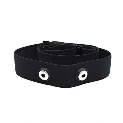 Abbildung von Elastischer Sport Herzfrequenzmesser, Verstellbarer Brustgurt, Gürtelriemen , CooSpo Original HRM Belt Black (MEHRWEG)
