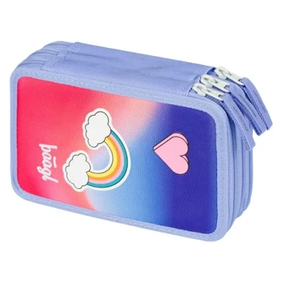 Abbildung von Baagl 3FACH Hippie Federmäppchen für Kinder, Größe: One Size, Violett