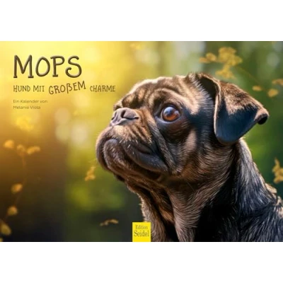 Abbildung von Edition Seidel Premium Kalender Mops 2025 DIN A3 Wandkalender Hundekalender Möpse Hund Haustier Welpen Hunderasse Melanie Viola