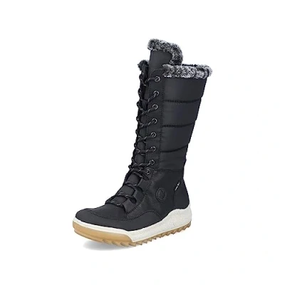 Abbildung von Rieker Damen Winterstiefel Y4760, Frauen Stiefel, wasserabweisend, riekerTEX,Winterboots,fellboots,Fellstiefel,warm,Boots,schwarz (00),36 EU / 3.5 UK