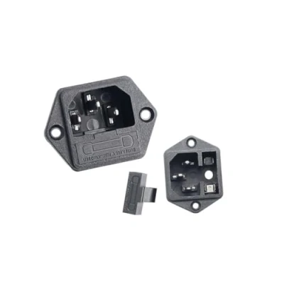 Abbildung von Aofan 2 Stück IEC320 C14 3 Füße männlicher Stecker mit Sicherungshalter Terminal männlich AC 250V 10A