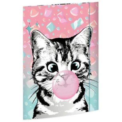 Abbildung von RNKVERLAG Zeichenmappe Sweet Cat 320 x 430 mm, für Formate bis DIN A3 mit Gummizugverschluss, 1 Stück