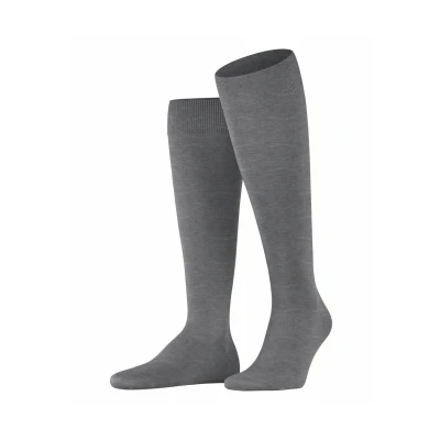 Abbildung von Falke Climawool Business &amp; Casual Kniestrümpfe Light greymel., Herren, Größe: 43/44, greymel.