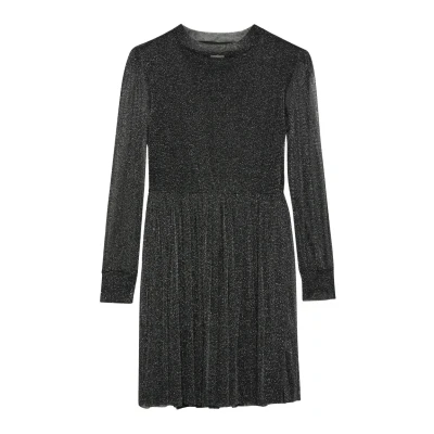 Abbildung von s.Oliver Mesh Kleid mit Glitzergarn schwarz 164