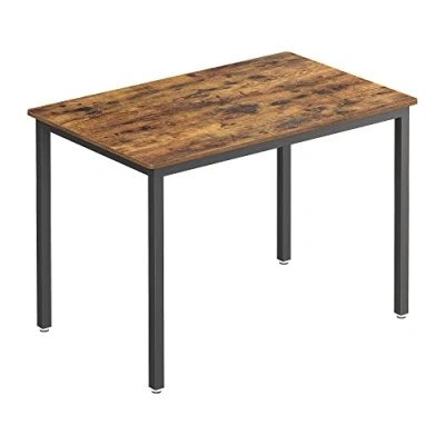 Abbildung von VASAGLE Esstisch, Küchentisch, 70 x 110 77 cm, Esszimmertisch für 4 Personen, Tisch Wohnzimmer, Schreibtisch, Esszimmer, Küche, Industrie Design, vintagebraun Mattschwarz KDT081B01