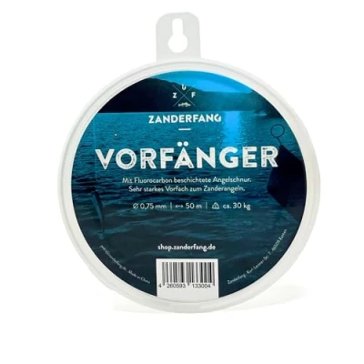 Abbildung von Zanderfang Fluorocarbon Vorfach Angel Schnur für Hecht und Zander Vorfänger 0,75mm 50m, Raubfischangeln