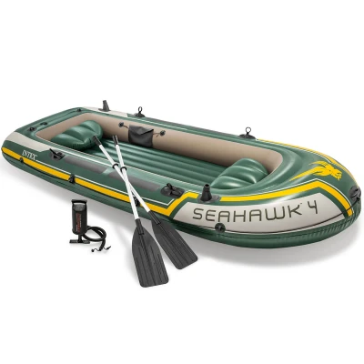 Abbildung von Intex Seahawk 4 Set Vier Personen Schlauchboot mit Paddeln und Pumpe