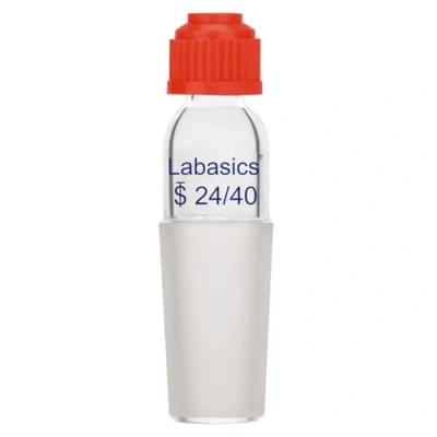 Abbildung von Labasics Glas Thermometer Adapter, Inlet Adapter mit 24/40 Innengelenk, 80mm Höhe, für Destillations Apparatur