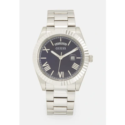 Abbildung von Guess Connoisseur Unisex Uhr Blue sunray/silvercoloured, Größe: One Size, sunray/silver coloured
