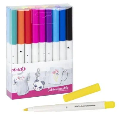 Abbildung von plottiX Sublimationsstifte Komplett Set (18 Farben)