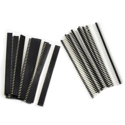 Abbildung von 50 Stück 2.54mm Breakaway Platine 40Pin Stecker Header Männlich und Weiblich Stiftleiste PCB Löten Buchsenleiste Lötpins Lochrasterplatine für Arduino Prototyp Shield