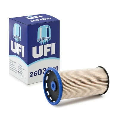 Abbildung von UFI Filters, Dieselfilter 26.038.00, Ersatz Kraftstofffilter, Geeignet für Autos, Anwendbar auf verschiedene Modelle wie Audi, Seat, Skoda und Volkswagen