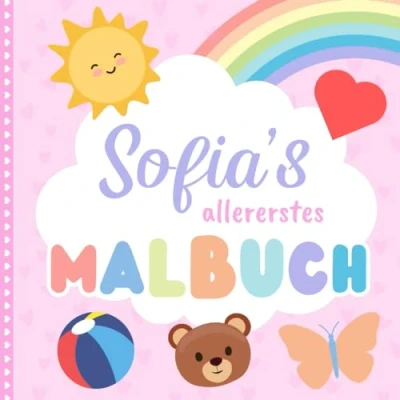 Abbildung von Sofia&#039;s allererstes Malbuch: Personalisiertes Kritzelbuch für Sofia ab 1 Jahr