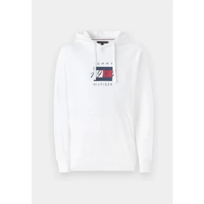 Abbildung von Tommy Hilfiger Kapuzensweatshirt »LINEAR FLAG GRAPHIC«, Regular Fit, Hoodie, Kapuze mit Tunnelzug